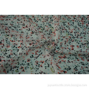 100% Polyester Swiss Dot Clip Jacquard Chiffon Fabric